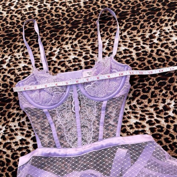 Victoria Secret lavender lace apron teddy - Picture 5 of 7
